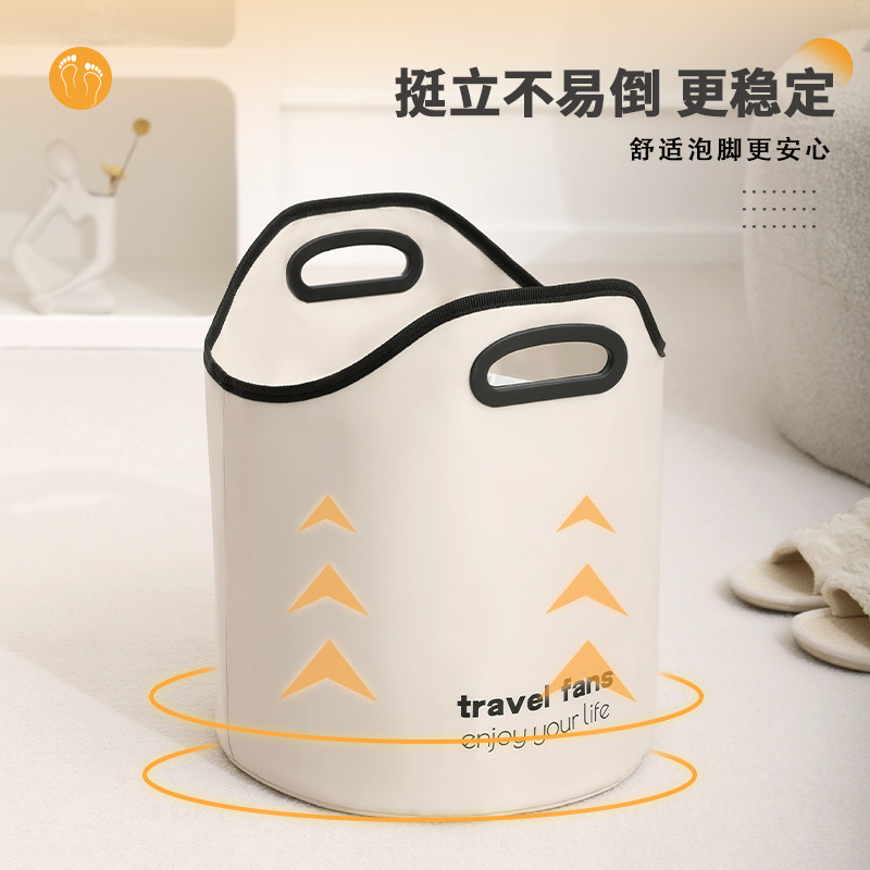 bañera de remojo de pies profundo bañera de masaje aislante de calor bañera de lavado de pies sobre pantorrilla bañera de baño de pies doméstica bolsa de remojo de pies plegable portátil bañera de pies