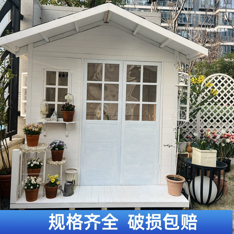 Сетчатый красный антикоррозийный деревянный шале сад знаменитое место на открытом воздухе Собранная вилла во дворе чайная комната может жить готовый деревянный дом