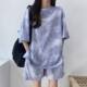 Two-piece 2025 New Summer Fashion Casual Sportswear suit Running Loose plus size Shorts Loose Tie-dye