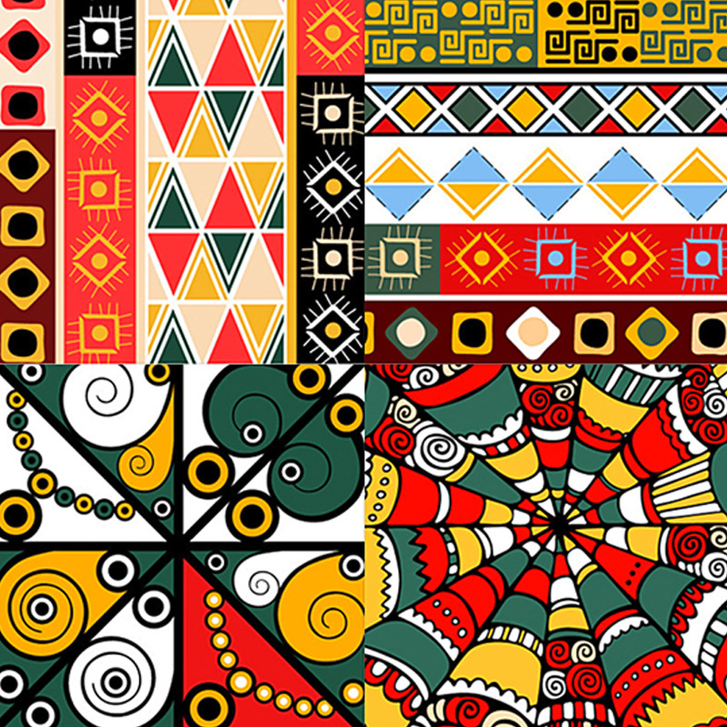 印第安风格艺术花砖300唐卡地板贴自粘民族风田园风格仿瓷砖地贴