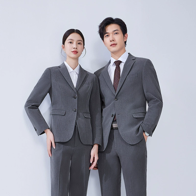 Elastic black classic suit jacket for men and women