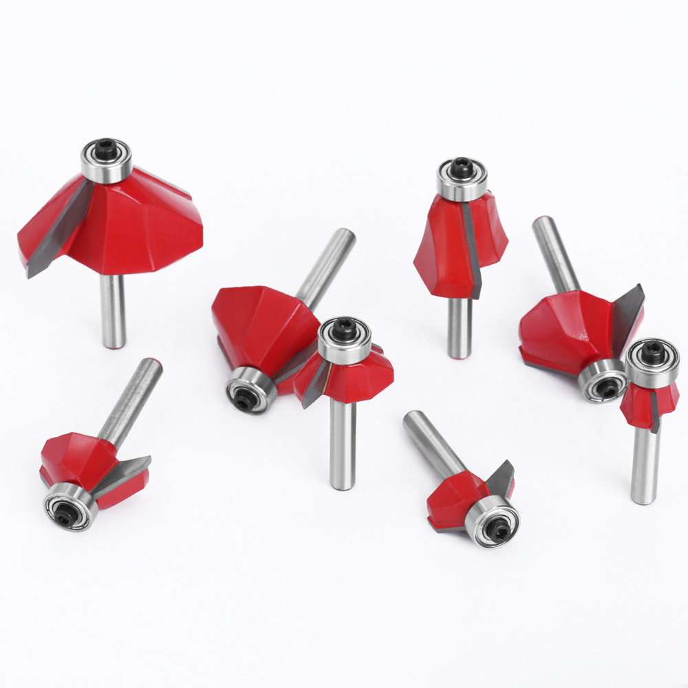 1/4 mango 6-MANGO Bevel cuchillo de encaje cuchillo redondo de carpintería semicírculo alivio cuchillo de carpintería fresadora máquina de corte