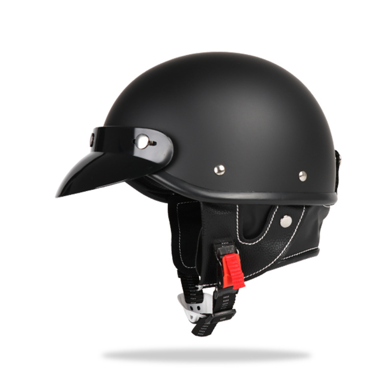 [Spot] Comercio exterior casco de motocicleta eléctrico retro medio casco cuatro estaciones casco de ciclismo protector solar para hombres y mujeres ligero