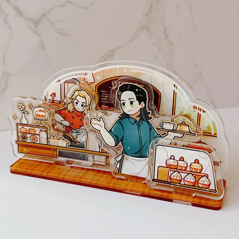 亚克力立牌人形动漫装饰摆件diy手工纪念品台牌 水晶摆台logo