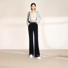 金丝绒丝绒阔腿裤女显瘦2025春秋款新款高腰休闲拖地长裤喇叭裤子