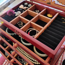 首飾盒木質 公主歐式飾品盒 多功能帶鏡子首飾收納盒結婚生日禮物