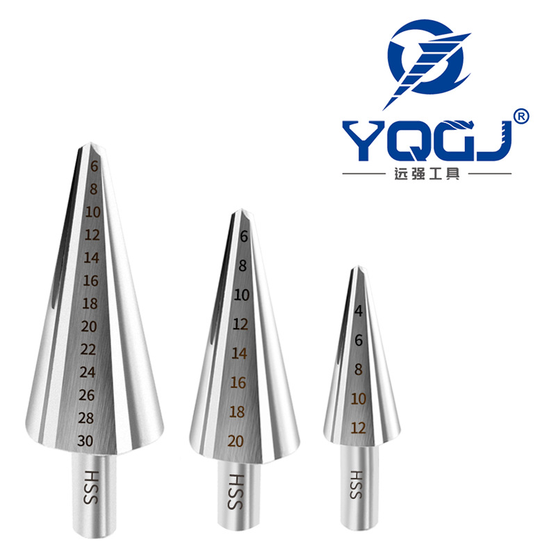 高速钢HSS直槽阶梯钻宝塔钻三件套批发钻杆钻头阶梯钻三件套