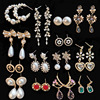 Retro fashionable universal advanced earrings from pearl, light luxury style, high-quality style, wholesale