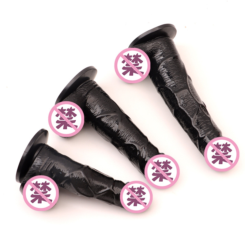 Realistic Soft TPE Dildo, Manual Female Masturbation Device, Large Black — detail image 3