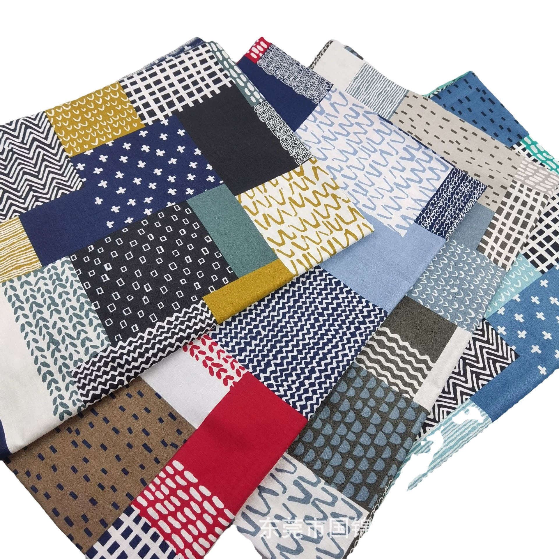 All -cotton geometric pattern patchwork printing 40 flat -patterned house splicing print fabric