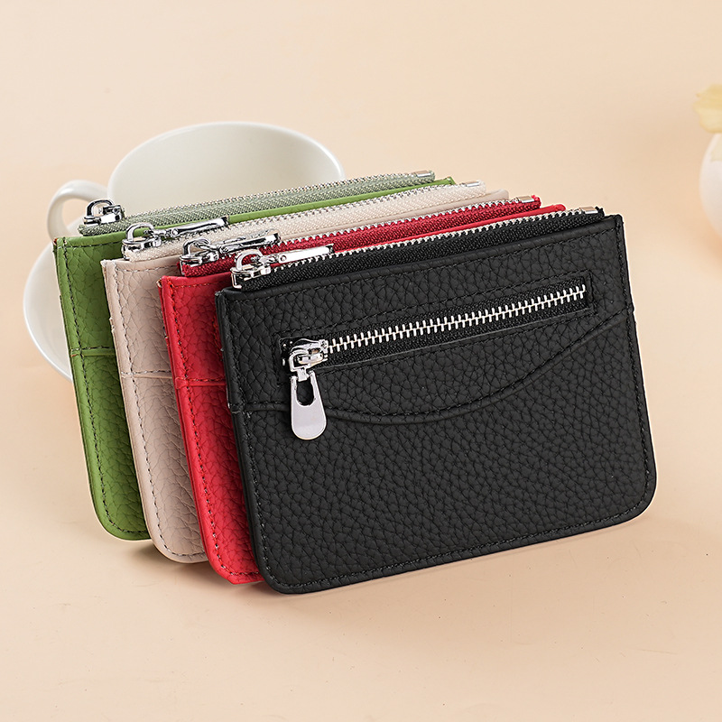 Bolsa de tarjetas de una pieza para hombres bolsas de tarjetas de cambio ultra delgadas bolsas de tarjetas