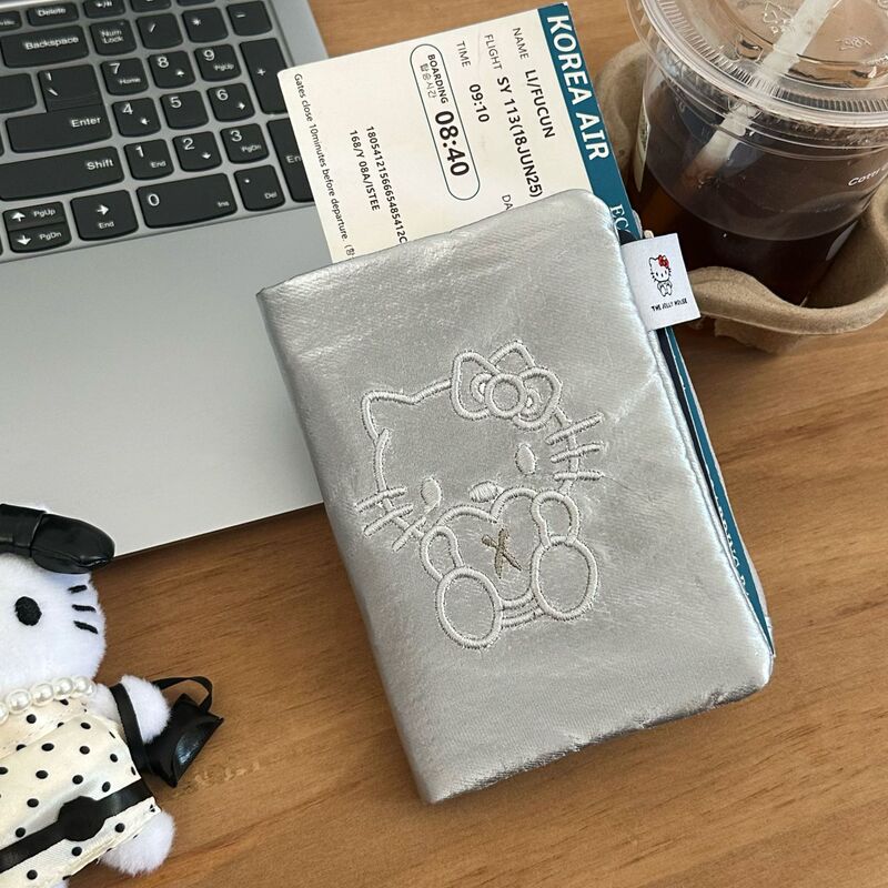 韩版可爱猫咪护照包护照夹登机牌身份证一体卡包简约多功能证件包|undefined