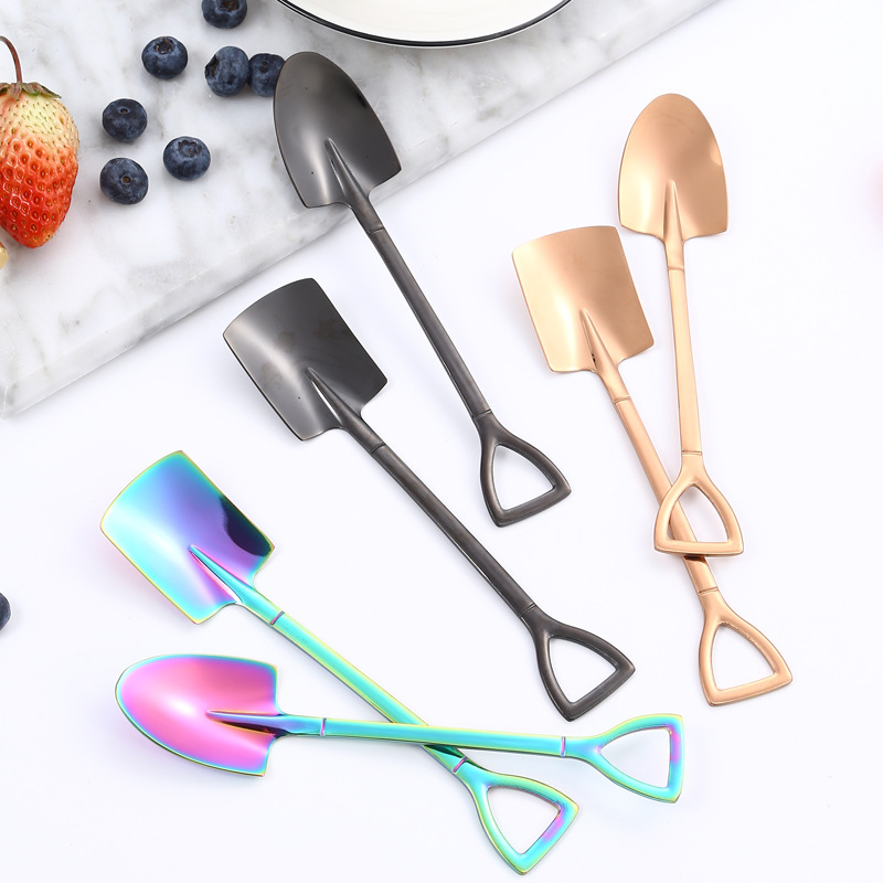 304 de acero inoxidable cuchara de sandía creativo Red rojo pala cuchara de helado pala cuchara Niños Bebé postre cuchara de helado