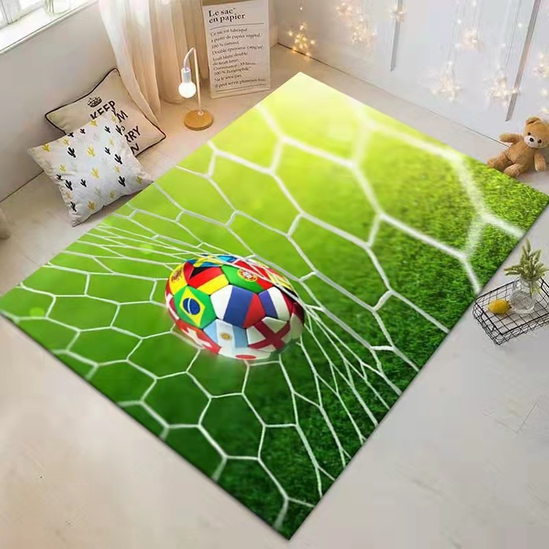 Inicio manta de fútbol sala terciopelo de cristal antideslizante habitación de los niños actividad decoración alfombra de piso B & B Hotel tema habitación se puede establecer