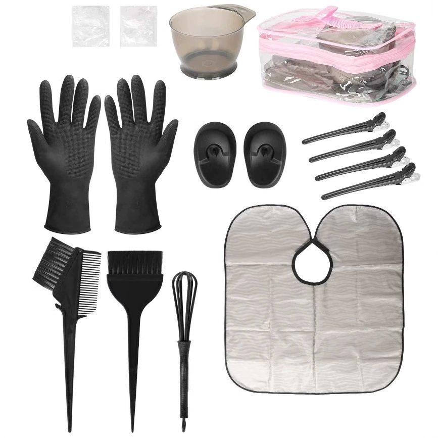 Cross Border 14 шт. Инструмент для окрашивания волос чаша для окрашивания волос одноразовая шапочка для душа латексные перчатки костюм Расческа Щетка инструмент для волос ухо