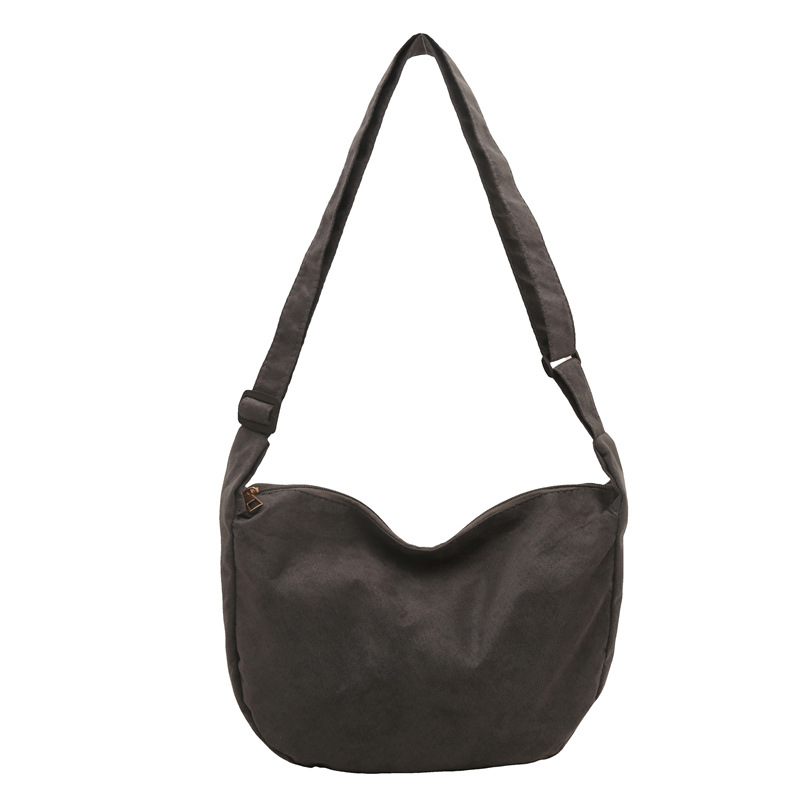 Nueva primavera y verano de 2025, nueva bolsa de gran capacidad de literatura y arte de seda de color sólido, bolsa de mochila relajada casual.