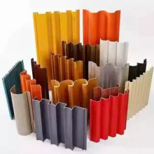 铝长城板背景墙护墙铝板木纹幕墙铝凹凸板波浪板铝型材仿木纹