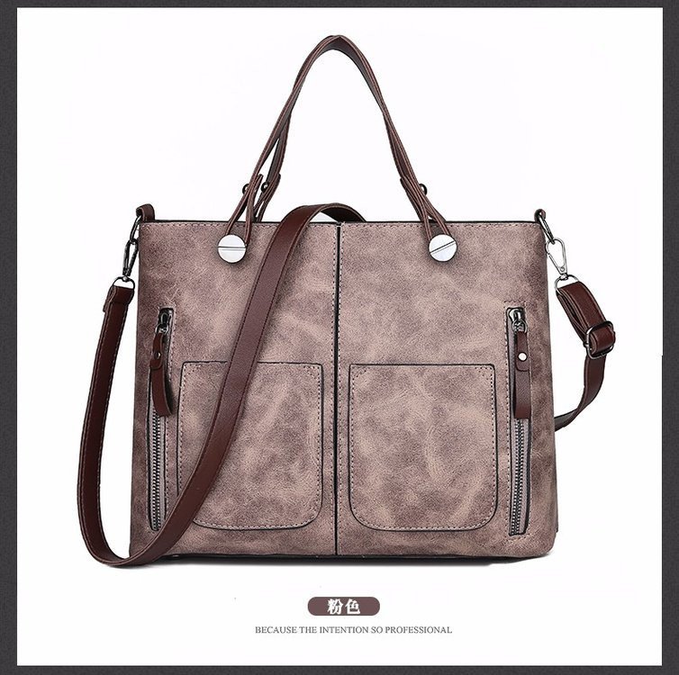 New retro European and American trend women's handbags, single-shoulder bags, crossbody bags, oil-leather cross-border one-piece shipping worldwide undefined