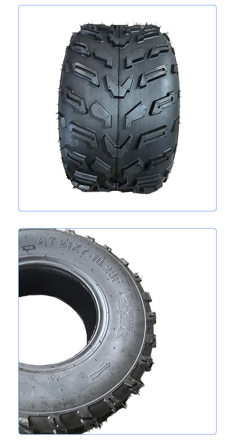 Four-Wheel Off-Road Kart Atv Accessories Rear 22X10-10 Front 21X 7-10inch Vacuum Off-Road Tire
