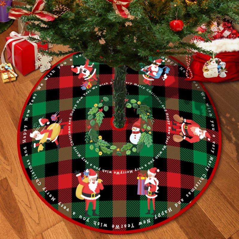 越境で人気のクリスマスツリー用スカート、写真やサンプルでカスタムメイド可能、クリスマスツリーの下にプレゼントを置くための敷物|undefined