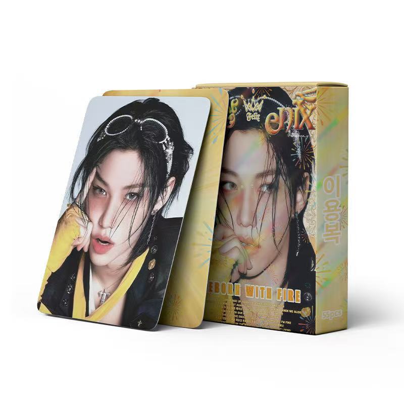 Cadena total de gran cantidad de nuevos productos en stock 55 tarjetas de álbum SKMyBreath KPOP estrella alrededor de la tarjeta de colección LOMO