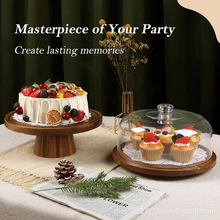 托盘复古收纳盘蛋糕盘果盘婚礼蛋糕架高脚创意客厅甜品台