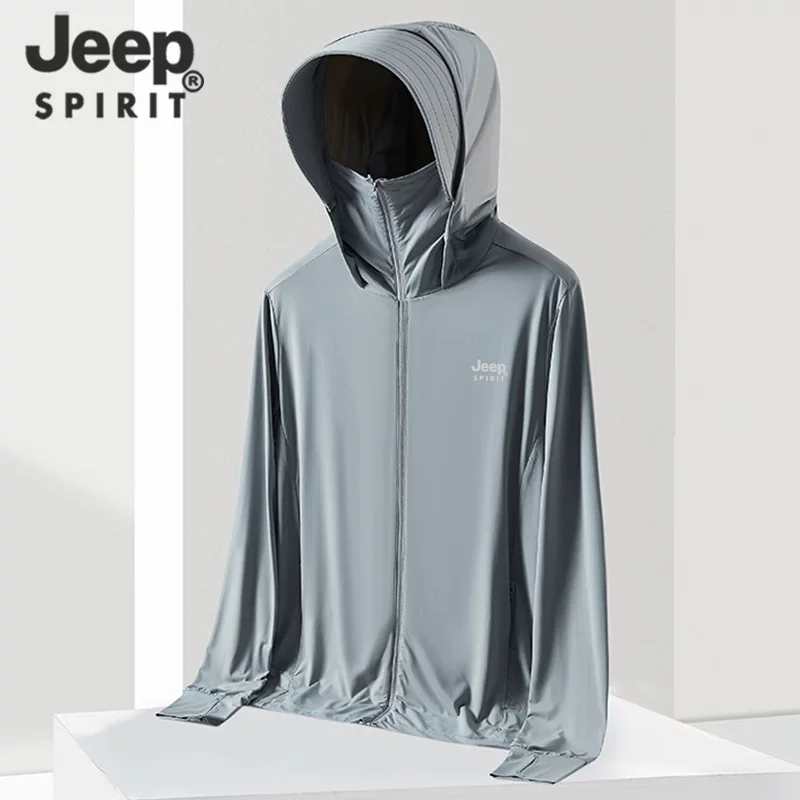 JEEP SPIRIT Летняя шелковая одежда защиты от солнца, тренч, куртка, для любимых