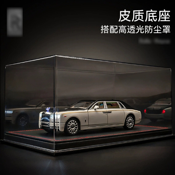 1-24 Rolls Phantom Royce Simulation Car Model Alloy Car Model Tide Play Hand-made Acrylic Supermarket Toy