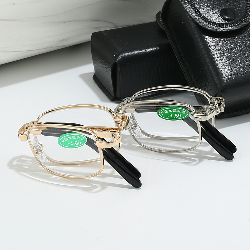 新しいファッショナブルな高精細東海クリスタル老眼鏡、男性と女性のためのクラシックな超軽量耐摩耗性ガラス老眼鏡|undefined