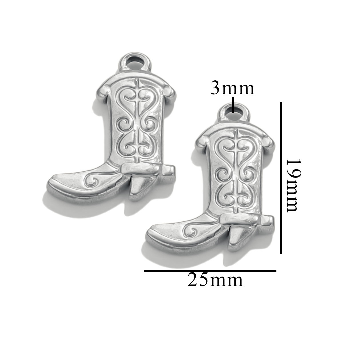 Colgante de zapatos de acero inoxidable colgante de acero de titanio DIY pulsera collar bolsas colgantes joyas accesorios fabricación al por mayor