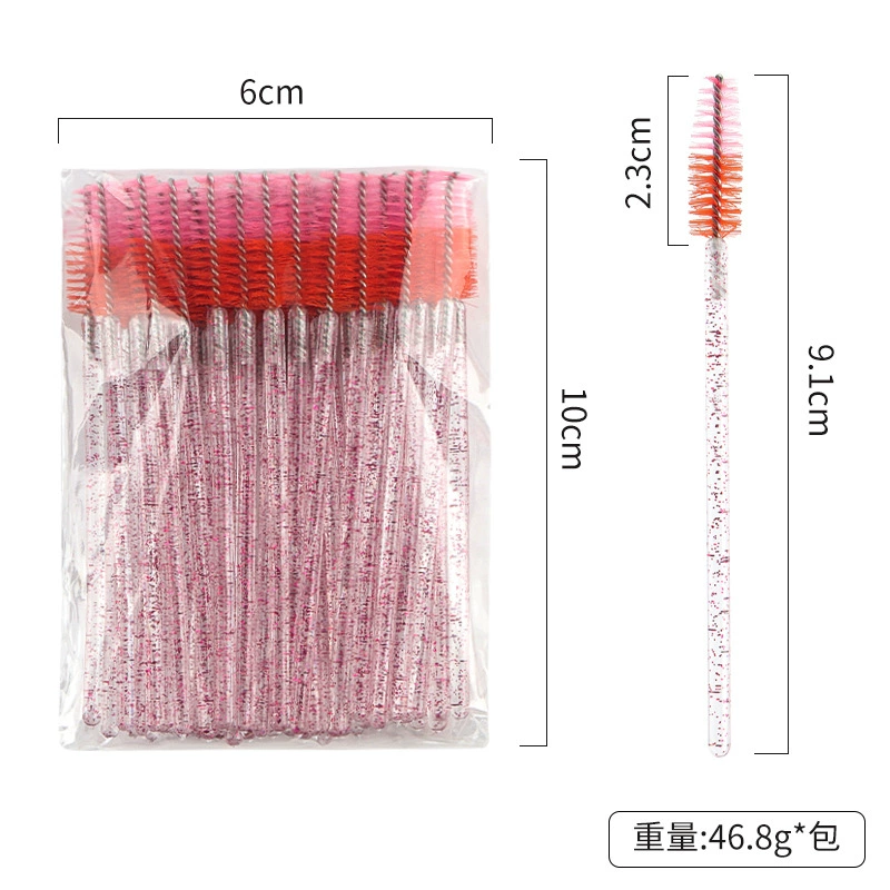 Д Disposable nylon handheld two-color brush for eyelashes for extension, wholesale
