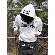 M 13940 Lightning Print Men's Hoodie ����ӡ����ʿ��ñ����