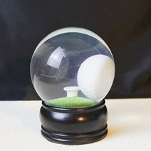 厂家定制创意高尔夫水晶球家居桌面办公室商场玻璃球装饰品小摆件