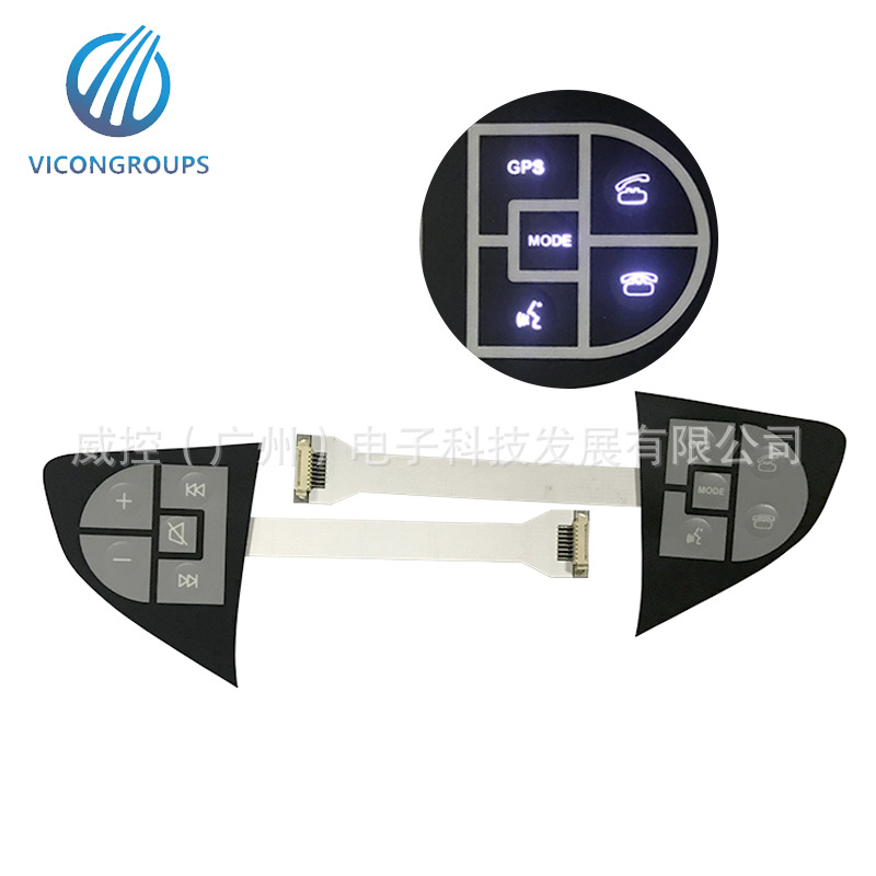 EL发光薄膜开关,LGF侧面发光薄膜开关, LED薄膜开关