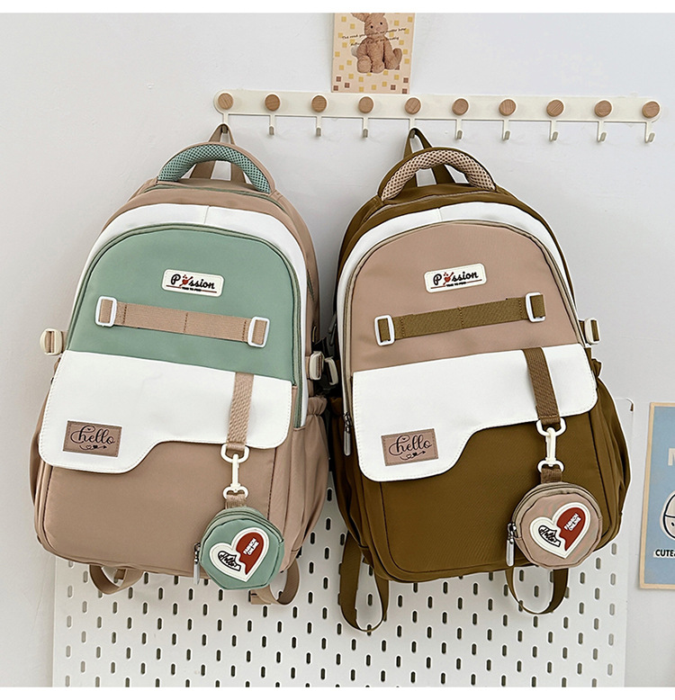 Trendy Color Block Backpack For Teens - Large Capacity School Bag With Breathable Cushion Straps & Stylish Prints_voghion.com