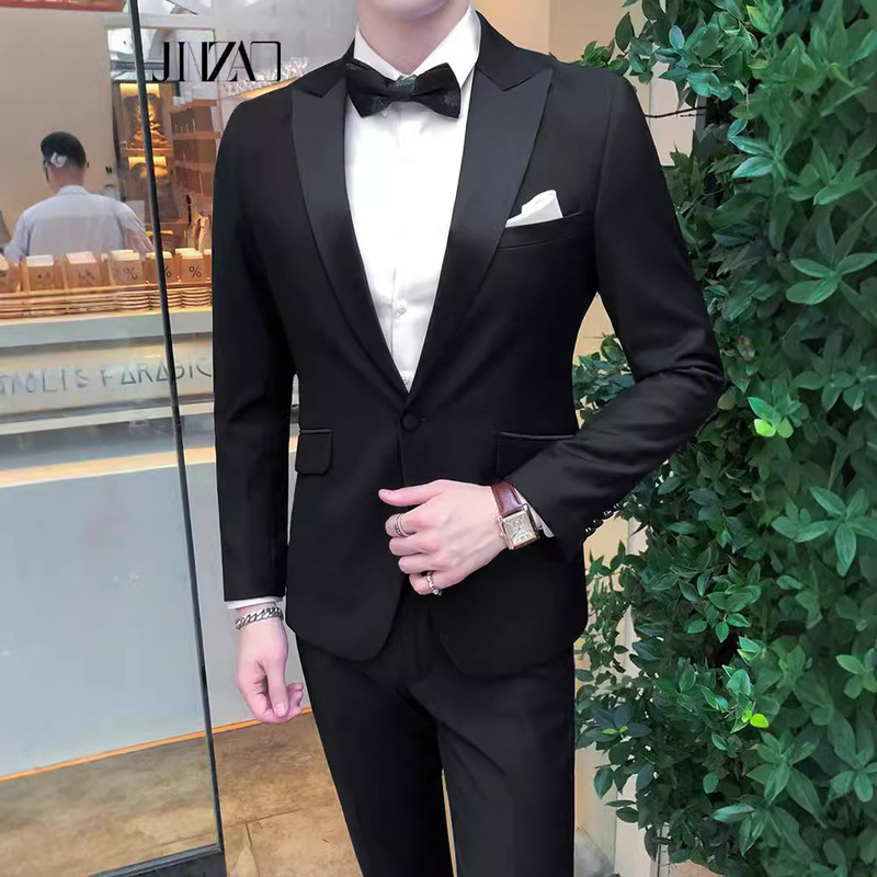 Cross-Border Suit Suit Men's Business Casual Groom Wedding Slim Dress Best Man Suit Banquet Performance Suit