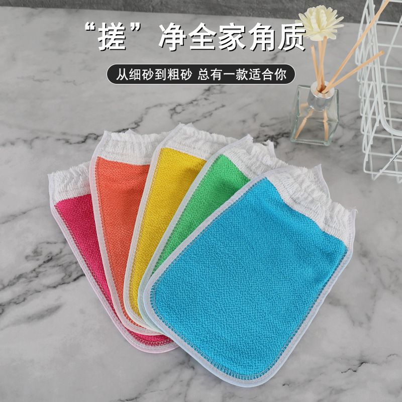 In stock wholesale old soup bath towel men's and women's household double-sided frosted simple Bath back cleaning gloves bath cloth