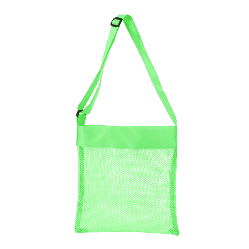 작은 사각 메시 백 형광 그린 버클