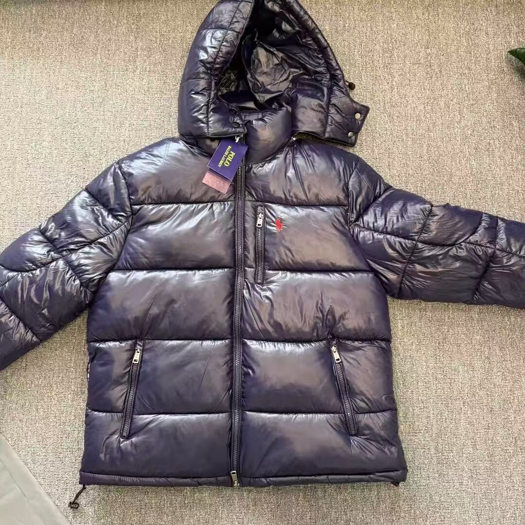 Polo Ralph Lauren Puffer Jacket Hooded Navy