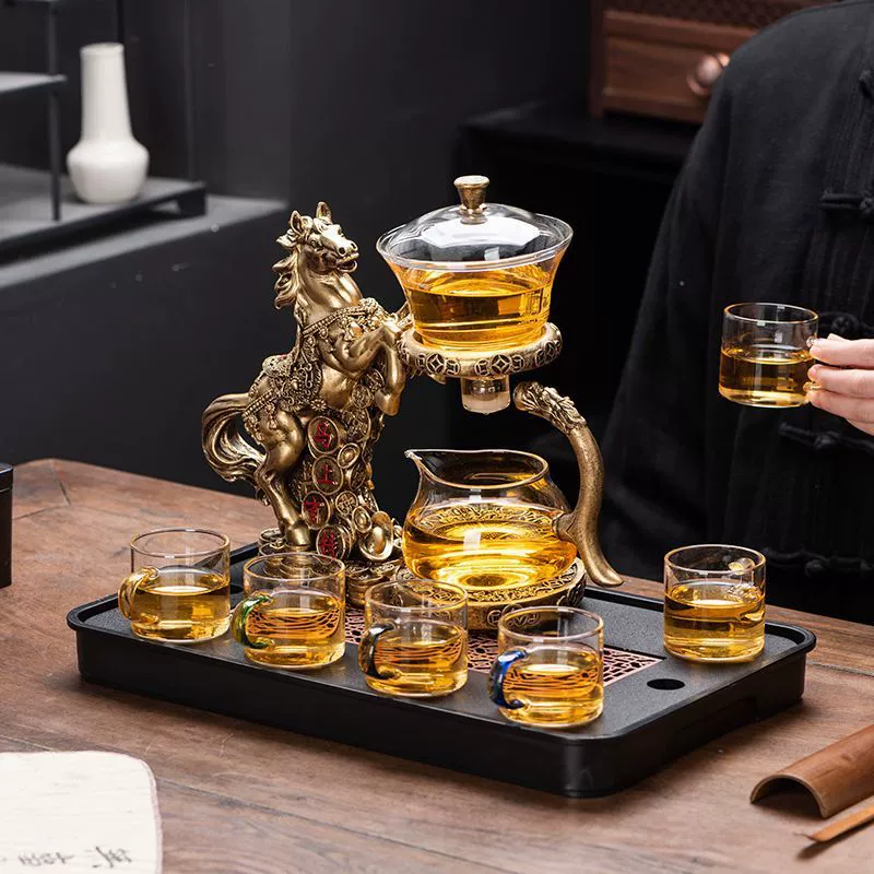 Automatic tea set for home use, glass high quality high-end teapot