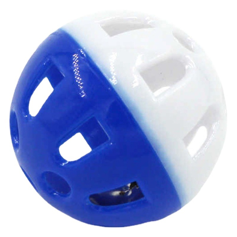 Juguete del gato campana de sonido bola de plástico hueco doble bola de color divertido gato interactivo juguete suministros para mascotas en stock venta al por mayor