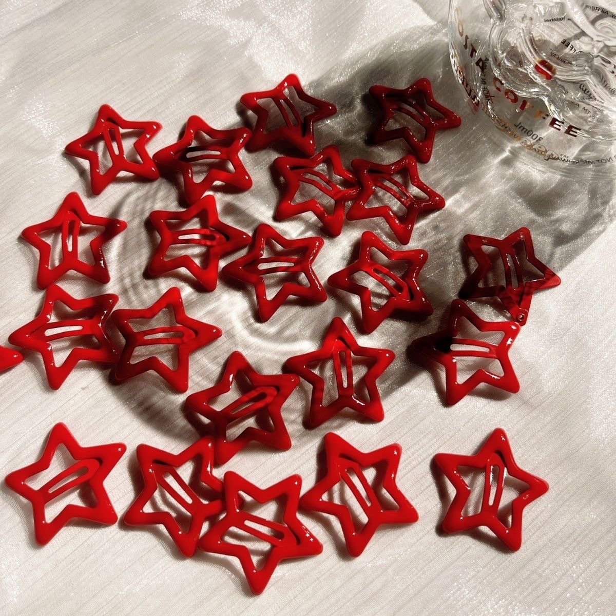 Leuke ster haarclips voor meisjes rode hars bb speldjes_voghion.com