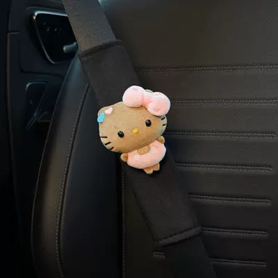 Seat belt shoulder pad Car Interior Seatbelt Decoration - pink-beady-eyes-kt-standard