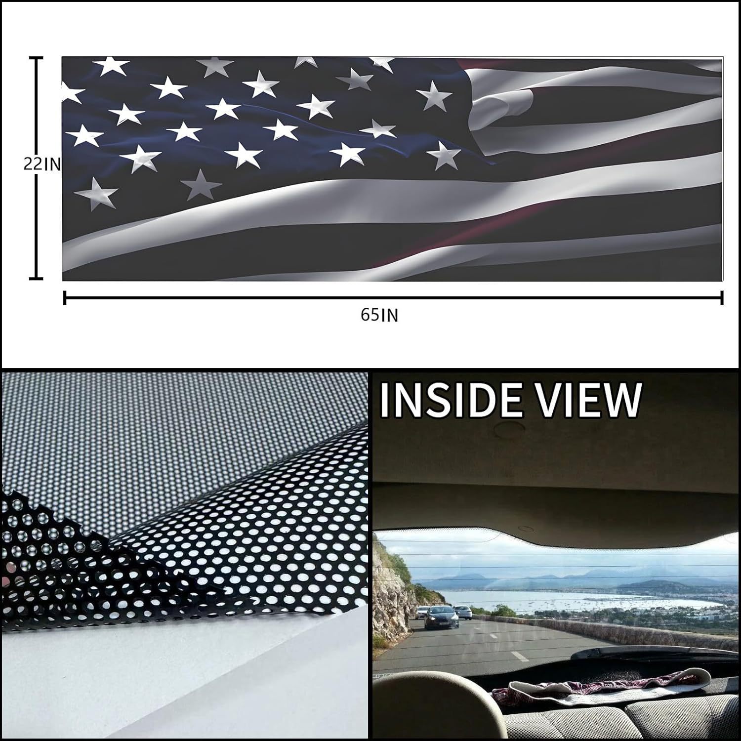 Pegatinas de ventana trasera de camión de 65x22 pulgadas para la mayoría de las camionetas SUV