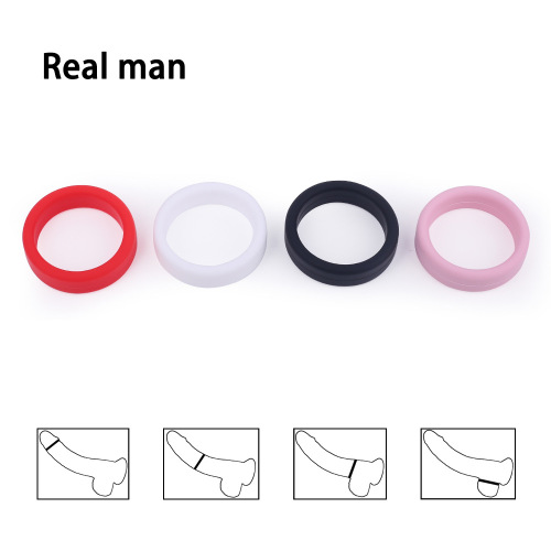 Male penis ring silicone masturbation orgasm locking sperm ring enlargement ring extra thick ring adult sex toys foreign trade