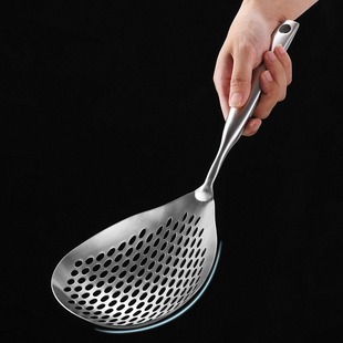 304 stainless steel colander household kitchen long handle large colander noodle spoon dumpling draining spoon thickened pepper spoon