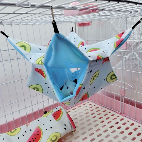 Cross-border pet hammock Summer small pet hanging sleeping bag Hamster honey possum squirrel double-layer canvas hammock