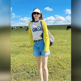 拼接上衣女早春内搭2025新款韩系chic设计感小众宽松休闲长袖T恤