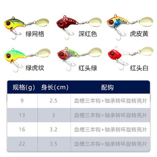 Long-distance cast with sequined metal vib vibration Luya bait bionic bait Luya fake bait simulation wholesale small whirlwind