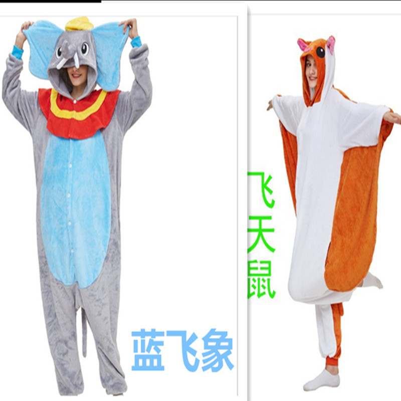 Demi-season cartoon flannel pijama for men and women